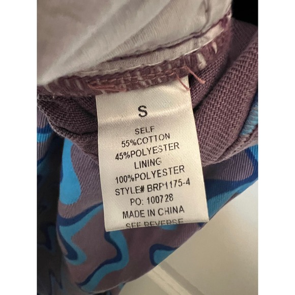 Bailey Rose High Waisted S  Denim Jeans Pants in Purple & Blue Fun Weavy Design - Picture 7 of 7